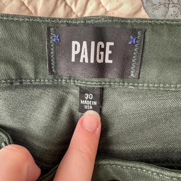 Paige verdugo ankle dark green skinny jeans size 30” waist - Picture 3 of 7
